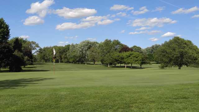 A view of a hole at Maple Lane Golf Club.