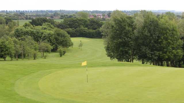 A view of a green at Mowsbury Golf Club.