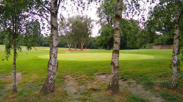 A view of a hole at Whitewebbs Golf Club.