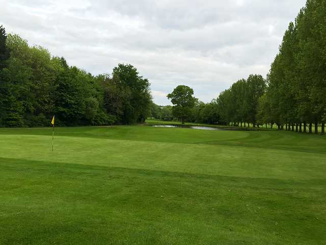 Looking back from a green at Stevenage Golf & Conference Centre