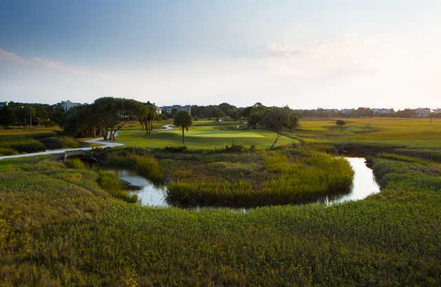 View of the 16th hole from the Links at Wild Dunes Golf Link