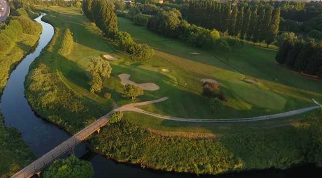 From left to right the 5th , 2nd and 17th green at Ilford Golf Club