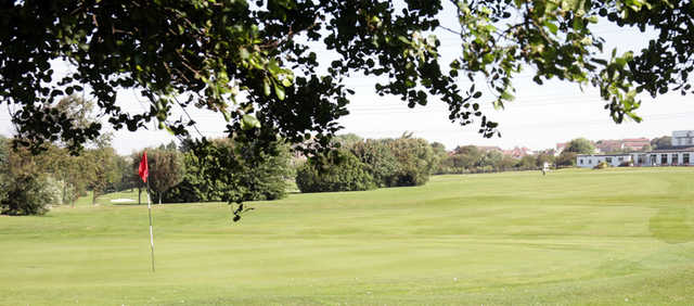 A view of a hole at Heysham Golf Club.