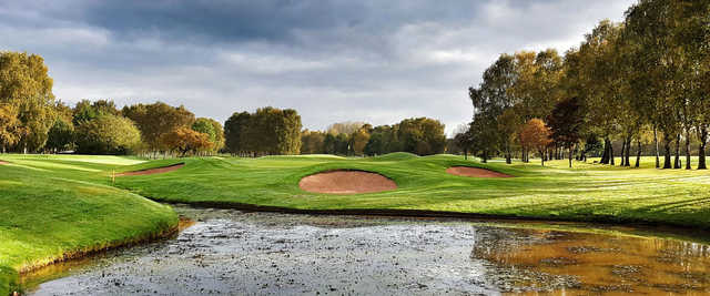 A fall day view of a hole at Swinton Park Golf Club.
