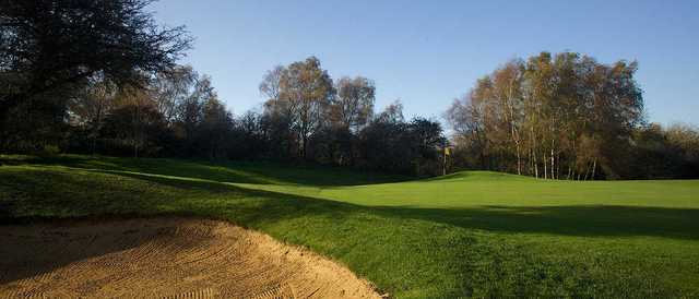 A view of hole #14 at Dyke Golf Club.