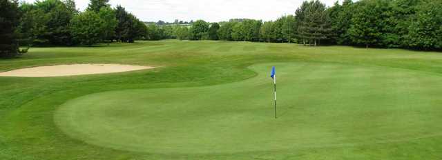 A view of the 13th green at Main Course from Wrag Barn Golf & Country Club.