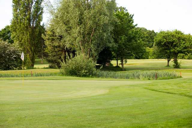 View of a green at Cainhoe Wood Golf Club.