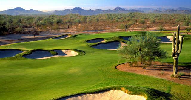 A view of the 16th hole at Faldo from Wildfire Golf Club at Desert Ridge Resort