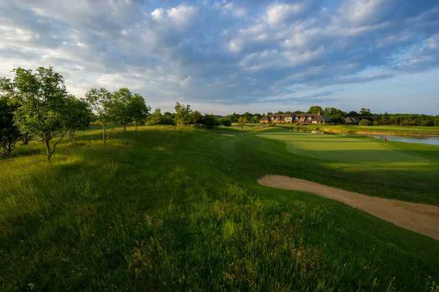A view of a hole at Cams Hall Estate Golf Club.