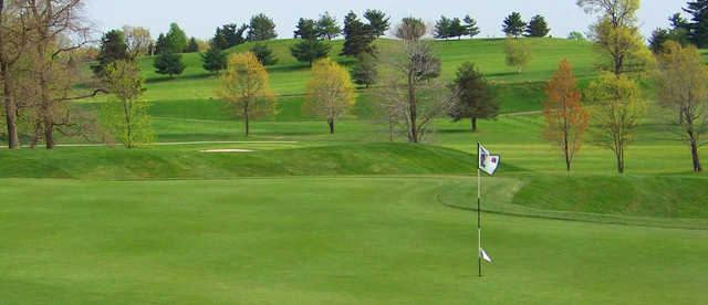 A view of a green at Rolling Acres Golf Course.