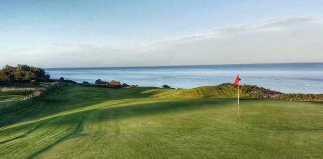 A view from a green at Alnmouth Village Golf Club