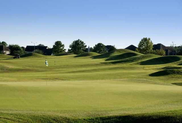 A view of a hole at Houston National Golf Club.