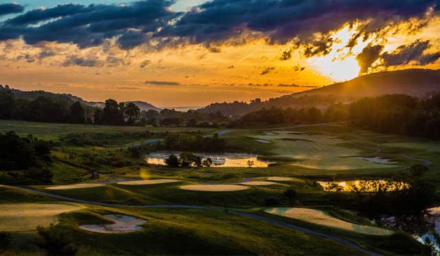 A sunset view from Wild Turkey Golf Club.