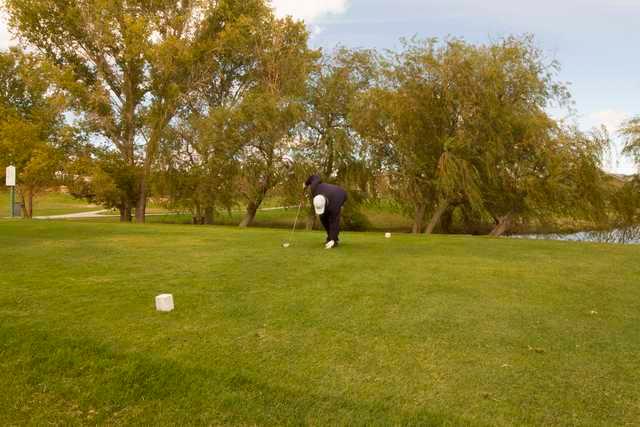 A view of tee #8 at Tierra del Sol Golf Club.