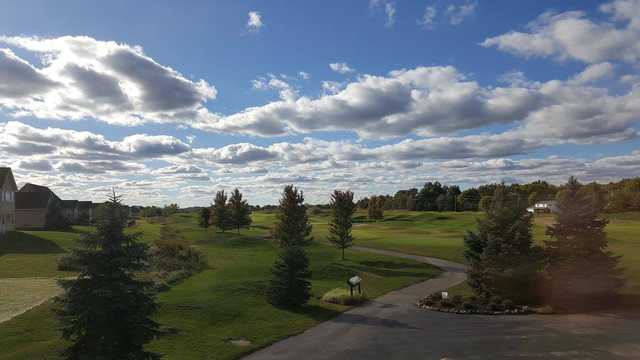 A sunny day view from Grey Hawk Golf Club.