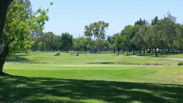 A view of a green at El Dorado Park Golf Club.