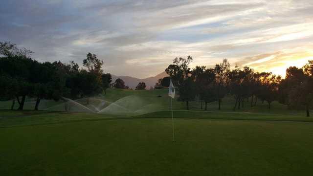 A view of a hole at Mountain Meadows Golf Course.