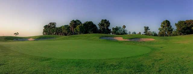 A view of the 12th green from Destroyer at Seal Beach Navy Golf Course.