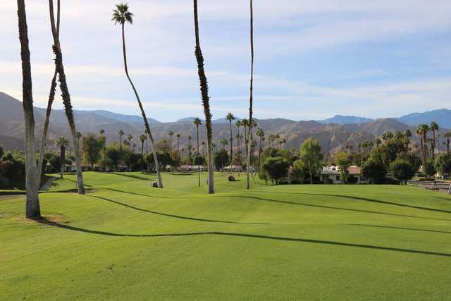 A sunny day view from Omni Rancho Las Palmas Resort.