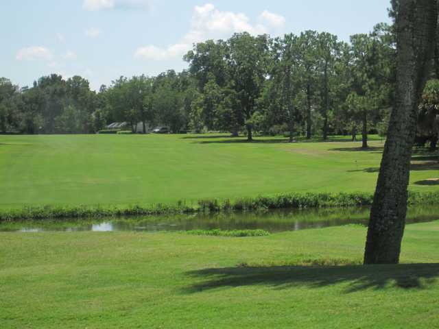 A view of a fairway at Gainesville Country Club.
