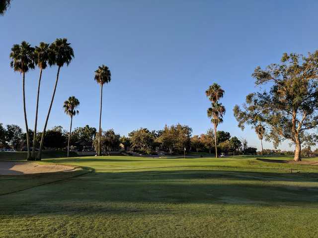 A view of a hole at Rancho San Joaquin Golf Course.