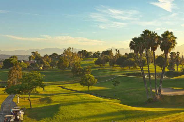 A view of the 1st tee from North at Los Angeles Royal Vista Golf Club.