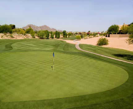 A view of a green at Scottsdale Silverado Golf Club