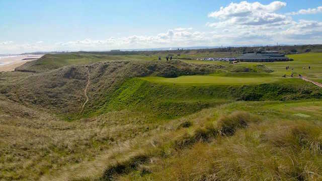 A sunny day view of a hole at Hartlepool Golf Club.