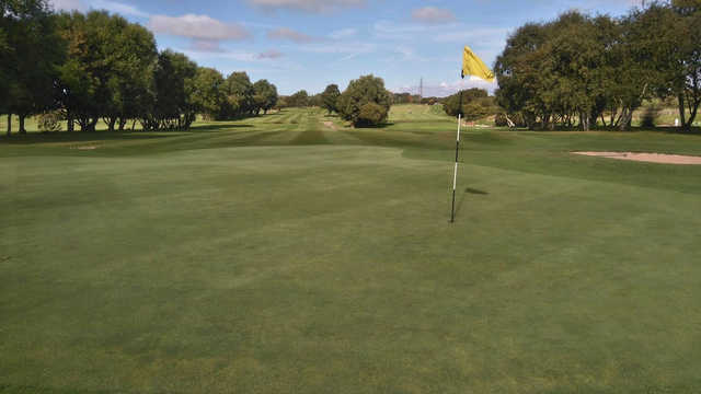 A view of a hole at Poulton le Fylde Golf Club.