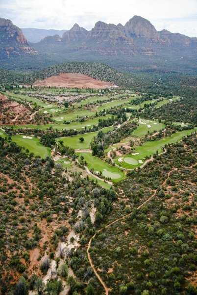 Aerial view from Seven Canyons Golf Club.