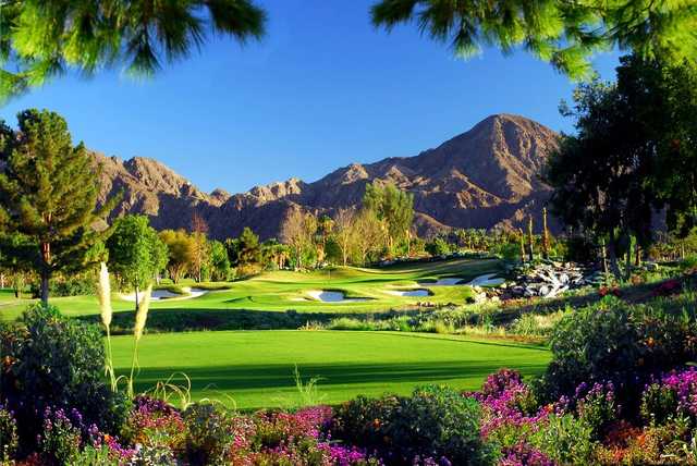 View of the 16th hole from the Celebrity Course at Indian Wells Golf Resort