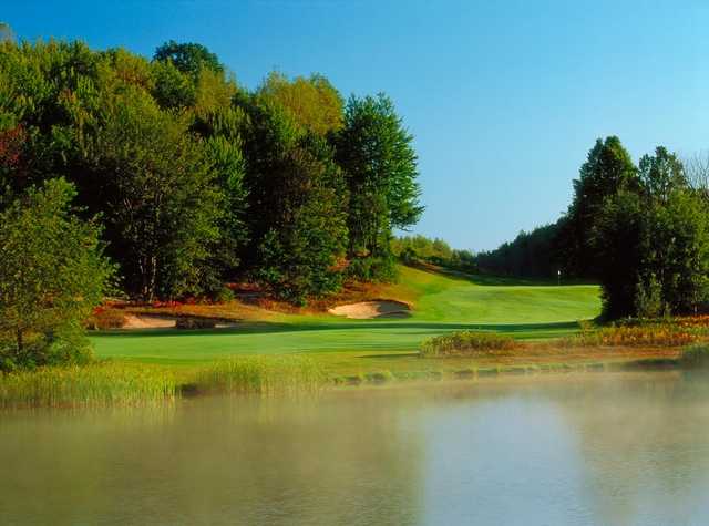 View of a green at The Valley at Wilderness Valley Golf Resort