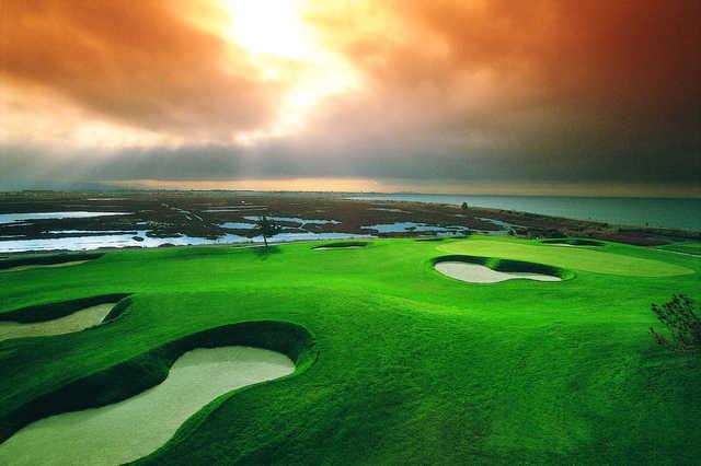 View of the 14th green from the Tony Lema Course at Monarch Bay Golf Club