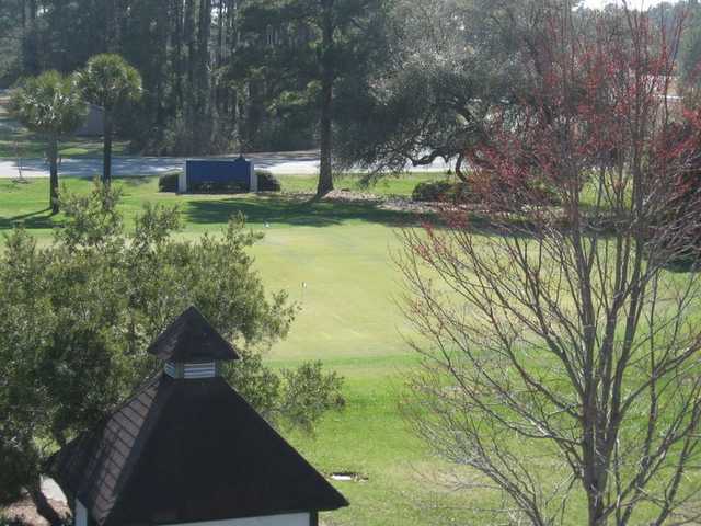 A view of the practice putting  green at Whispering Pines Golf Course