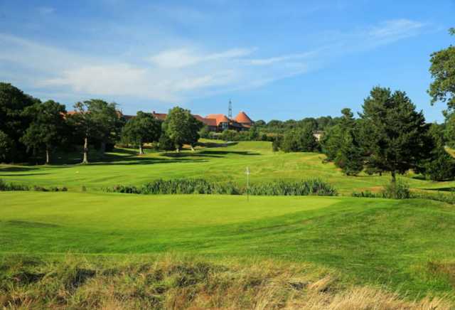 A view of hole #1 at East Course from East Sussex National.