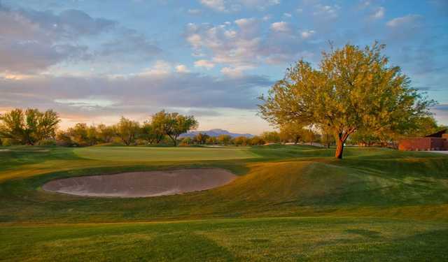 A view of hole #18 at Tatum Ranch Golf Club.