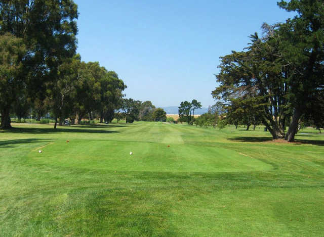 A view of the 13th tee at The Earl Fry North Course from Corica Park.