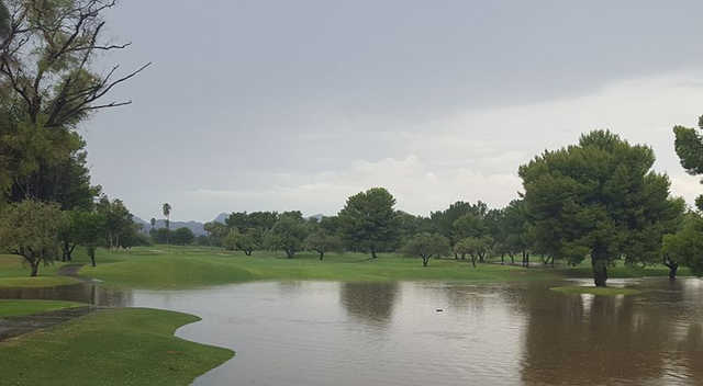 A view of fairway #1 from North at Randolph Golf Course.