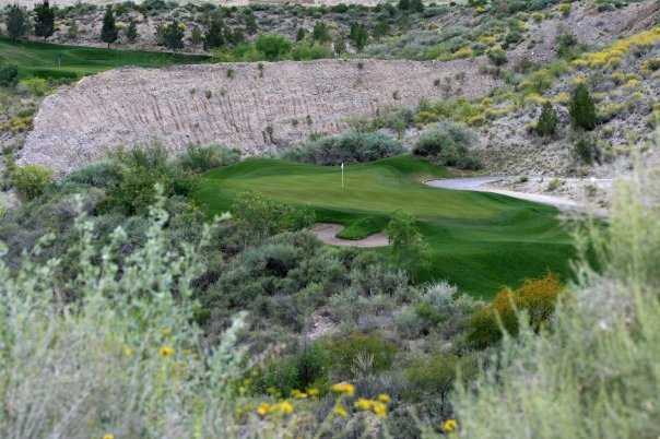 A view of the 14th hole from green #16  at Quarry Pines Golf Club