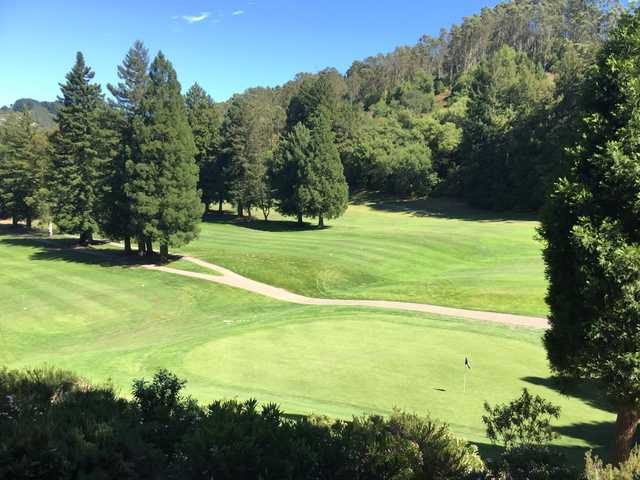 A view of a hole at Tilden Park Golf Course.