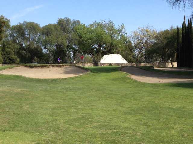 A view of a well protected green at Willowick Golf Course.