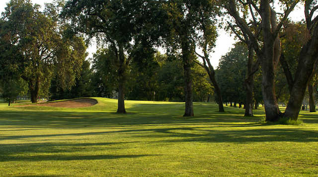 A view of a hole at Ancil Hoffman Golf Course.