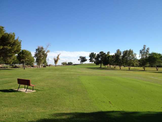 A view from a tee at Blythe Golf Course.