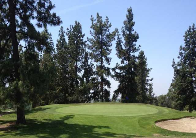 A view of the 1st green at Eaton Canyon Golf Course.