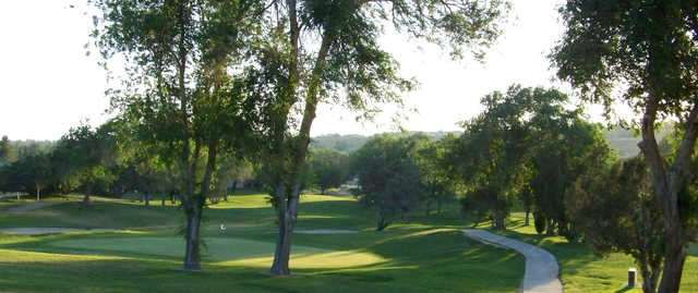 A view of a green at Hesperia Golf & Country Club.