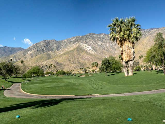 A view from the 11th tee at South Course from Indian Canyons Golf Resort.