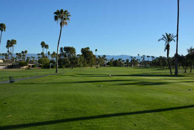 A view of tee #10 at North Course from Indian Canyons Golf Resort.