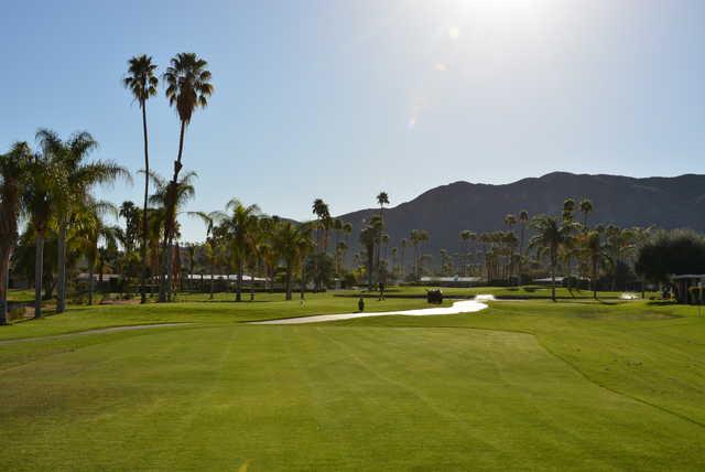 A view of hole #16 at North Course from Indian Canyons Golf Resort.