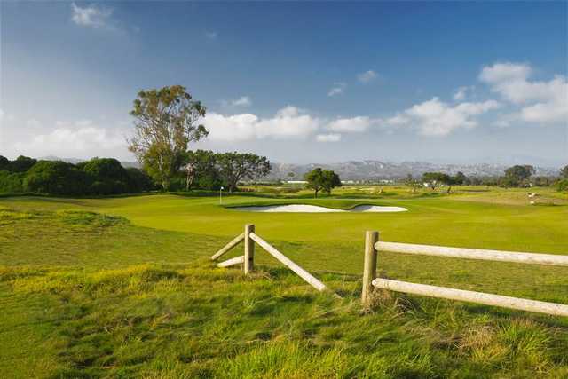 A view of hole #17 at Olivas Links Golf Course.