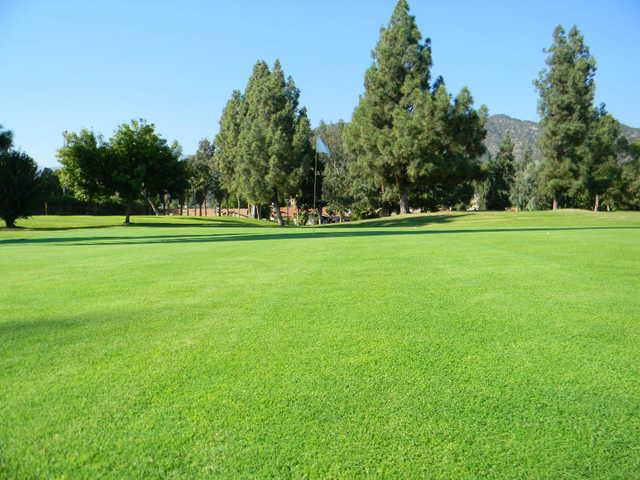 A view of the 9th green at Rancho Duarte Golf Club.